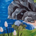 Gouache « Vue sur l’océan »