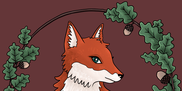 Illustration d’un renard assis