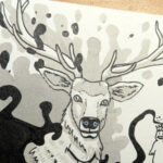 Inktober – Jour 5 – Cerf