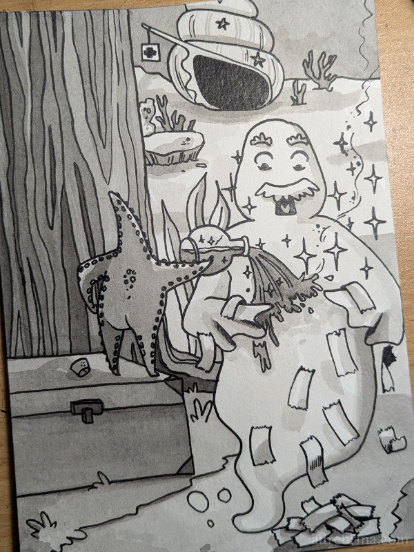 Inktober Jour 15 Lambeaux