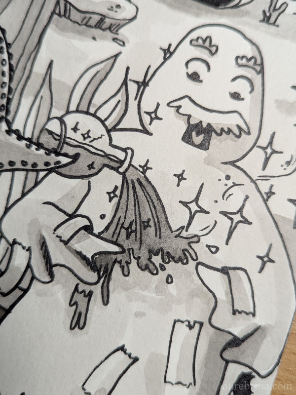 Inktober Jour 15 Lambeaux