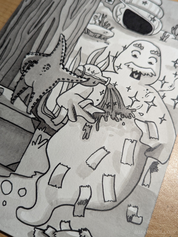Inktober Jour 15 Lambeaux