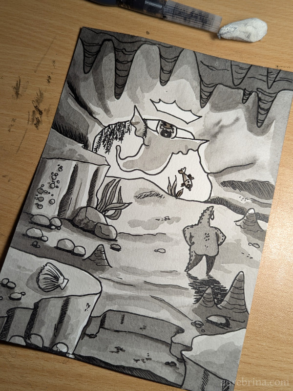 Inktober jour 16 la gaffe