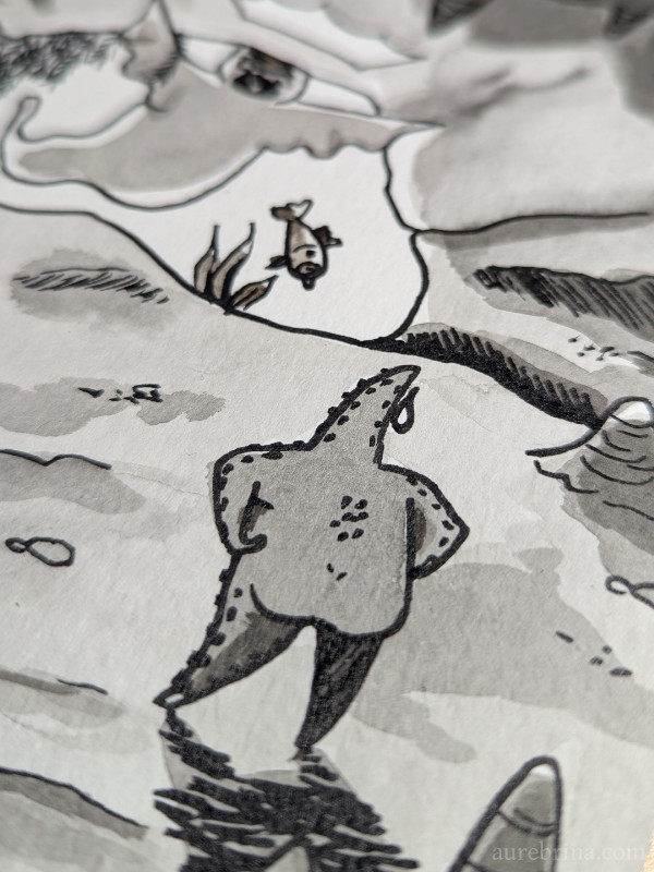 Inktober jour 16 la gaffe