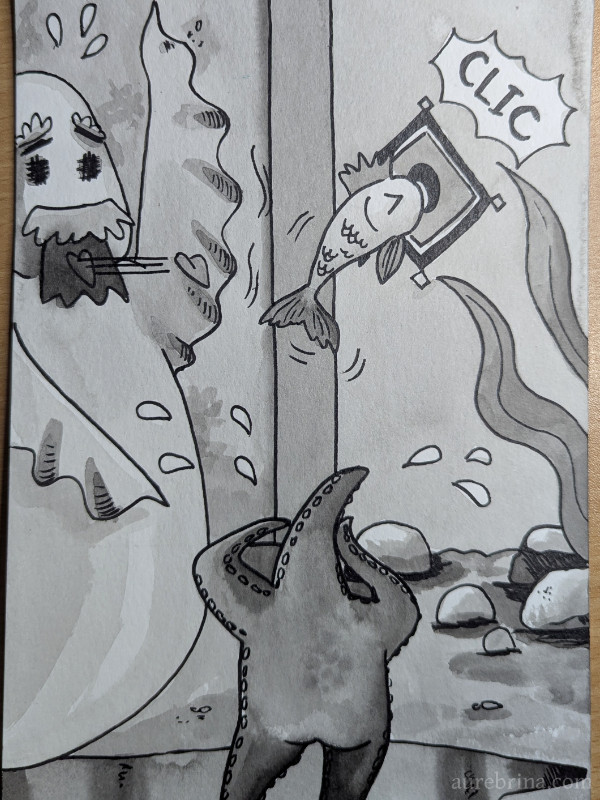 Inktober Jour 22 Bouton