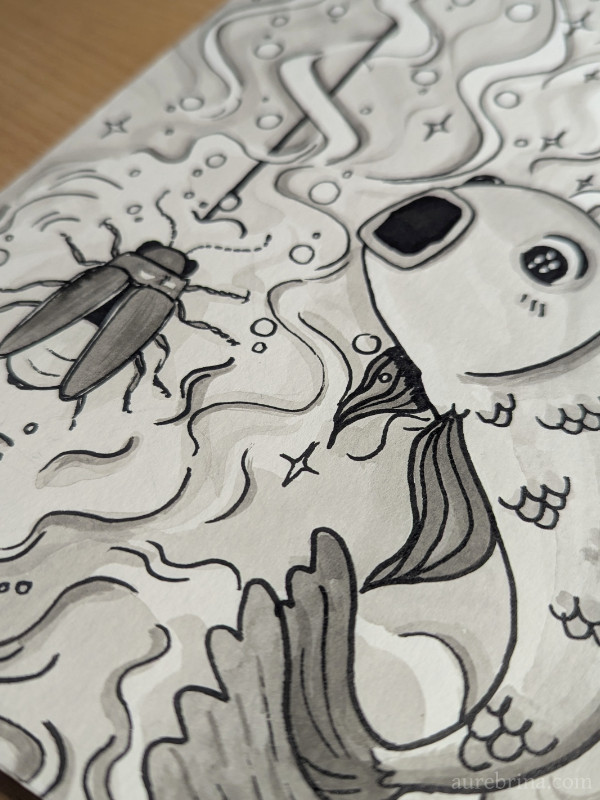 inktober jour 23 firefly