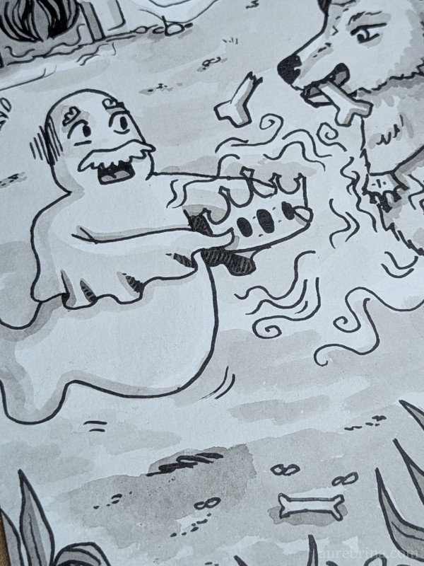 inktober jour 28 squelettique