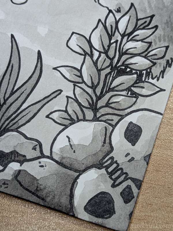 inktober jour 28 squelettique